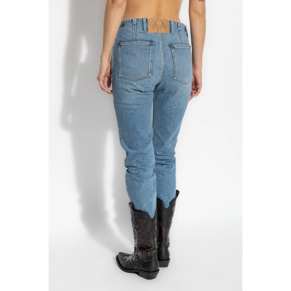 Moschino Jeans met logo Blue Dames