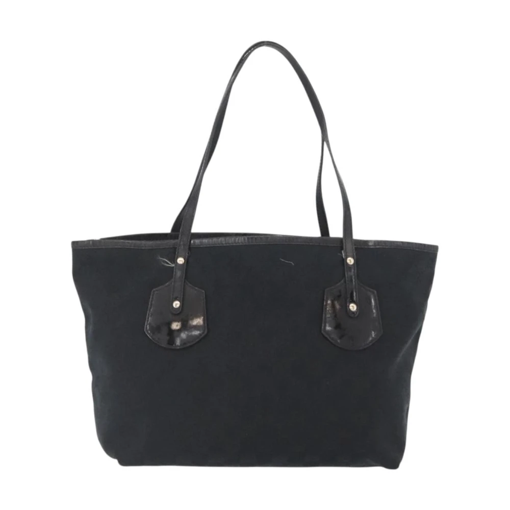 Gucci Vintage Women's Black Pre-Owned Vintage Canvas Tote Bag