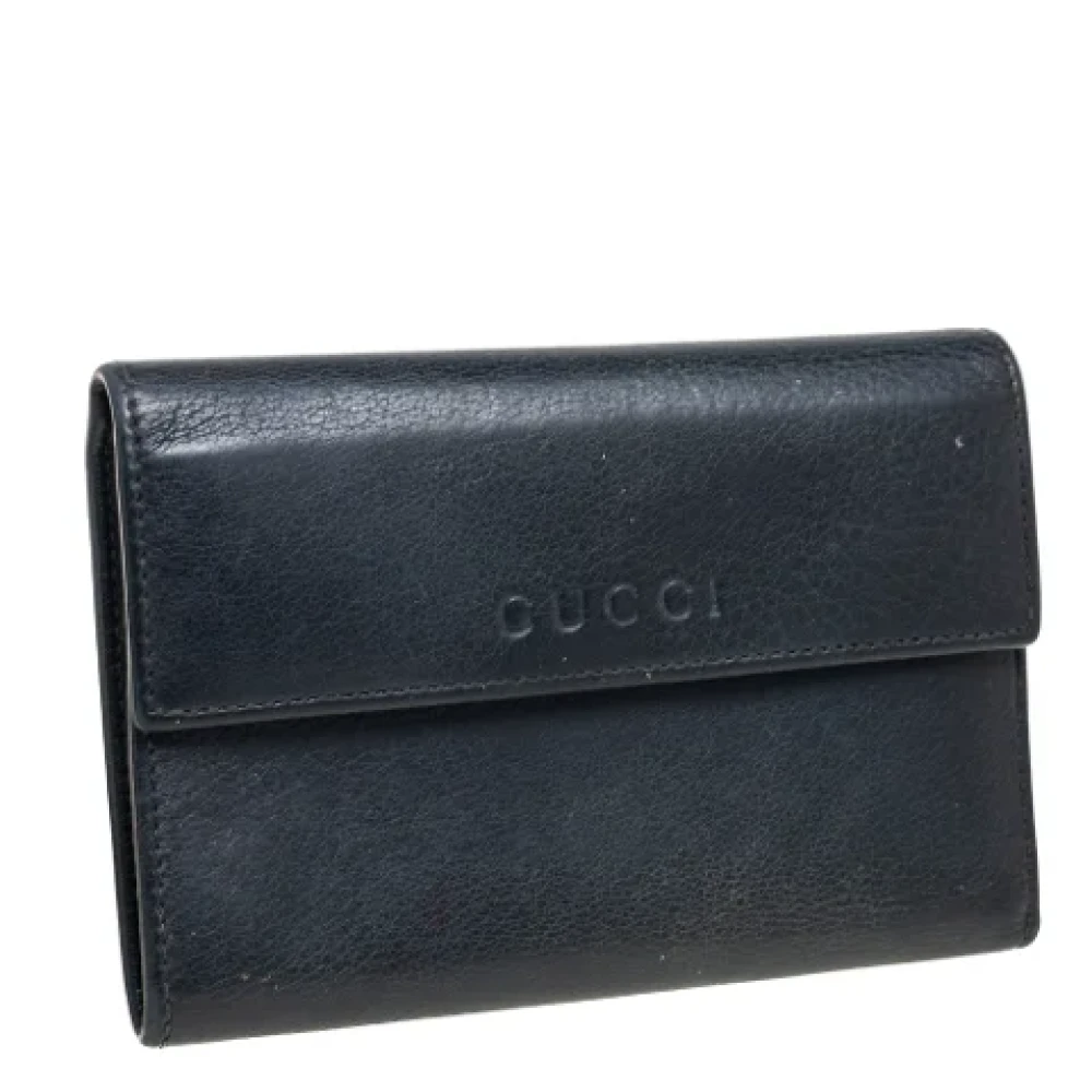 Gucci Vintage Pre-owned Leather wallets Black Dames