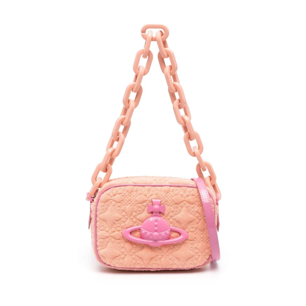 Vivienne Westwood Geborduurde Perzik Oranje Roze Tas Orange Dames