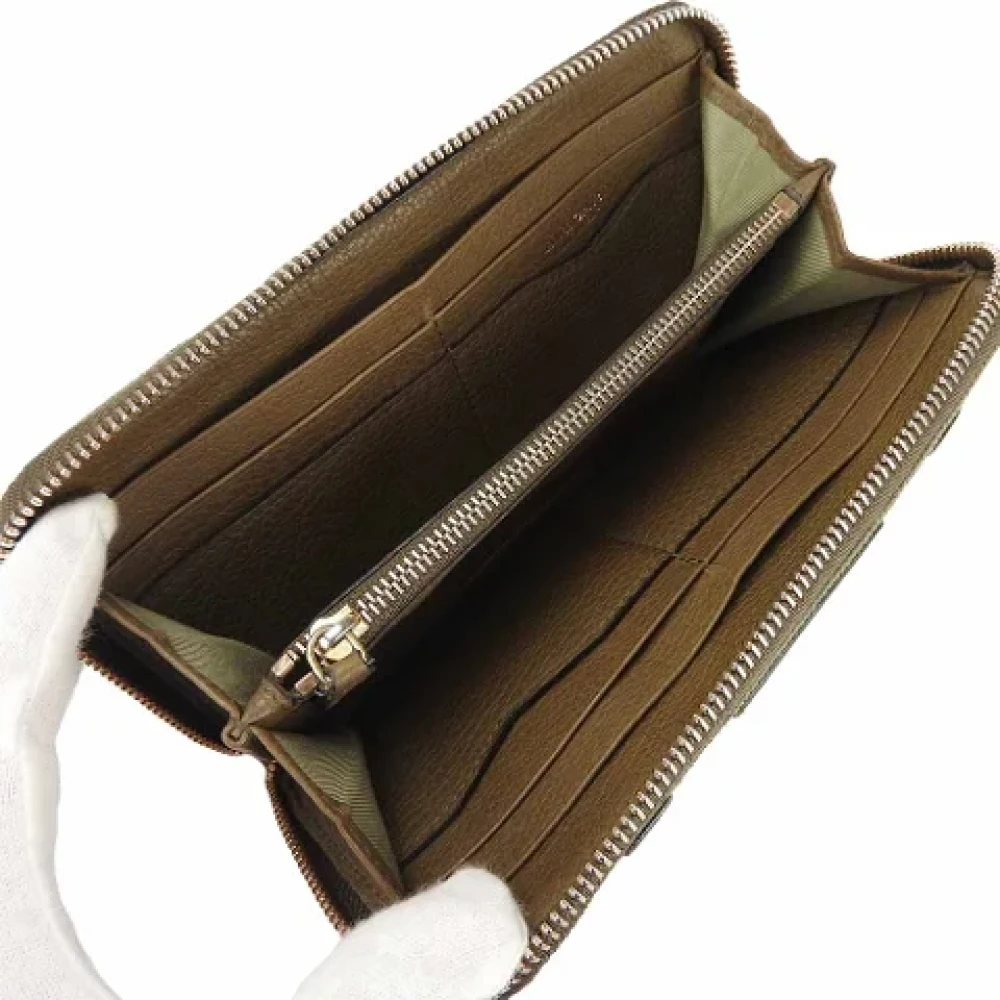 Bvlgari Vintage Pre-owned Canvas wallets Green Dames