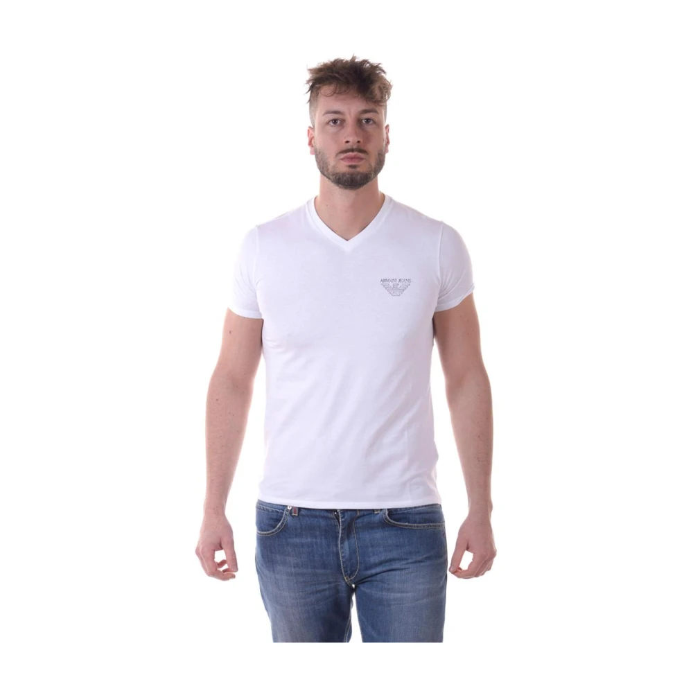 Armani Jeans Men's White T-Shirts, 2XL, T-Shirt Sweatshirt