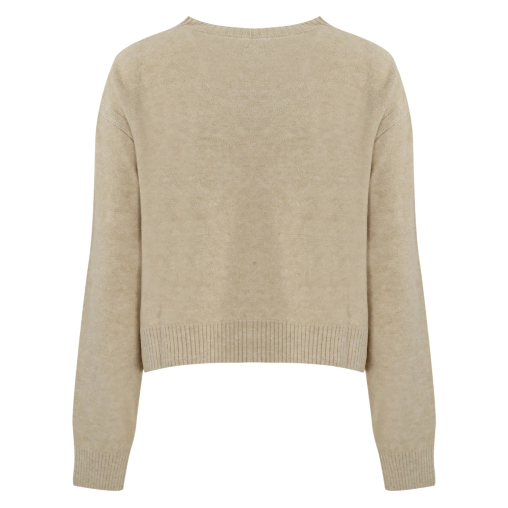 Philosophy di Lorenzo Serafini Logo Geborduurde Trui Ivoor Beige Dames