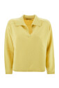 polo-en-laine-merinos-jaune