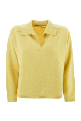 merino-wool-polo-jumper-yellow
