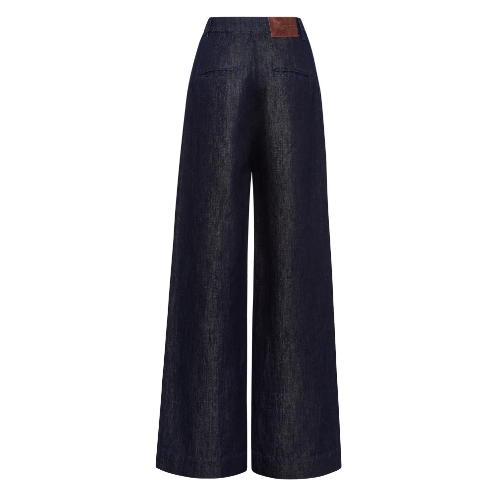 MVP wardrobe Denim Broek Zachte Pasvorm Aansluitend Model Blue Dames