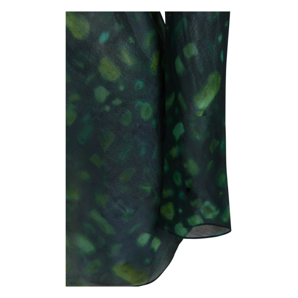 Cortana Zijden Sonora Print Jurk Green Dames