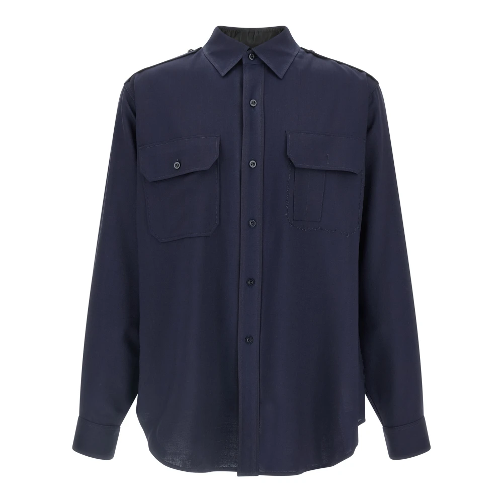 Maison Margiela Blå Långärmad Skjorta