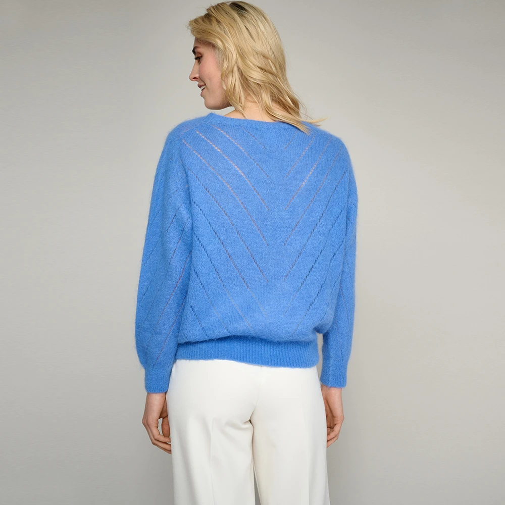 Marie Méro Kobaltblauwe Trui met Elegant Detail Blue Dames
