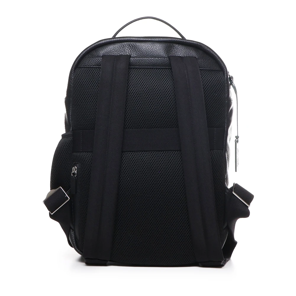 Coccinelle Zwarte Polyamide Rugzak met Ritssluiting Black Dames