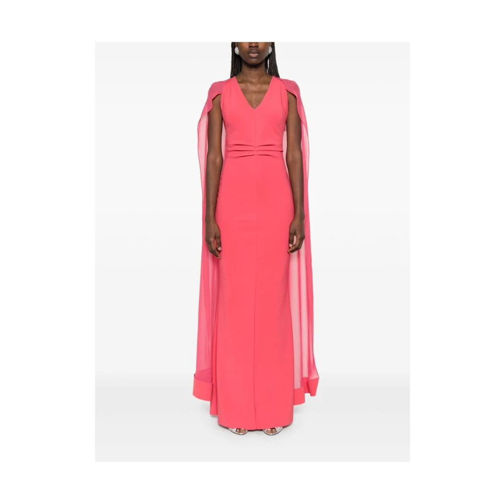 Chiara Boni Framboosroze Cape Mouwloze Jurk Pink Dames