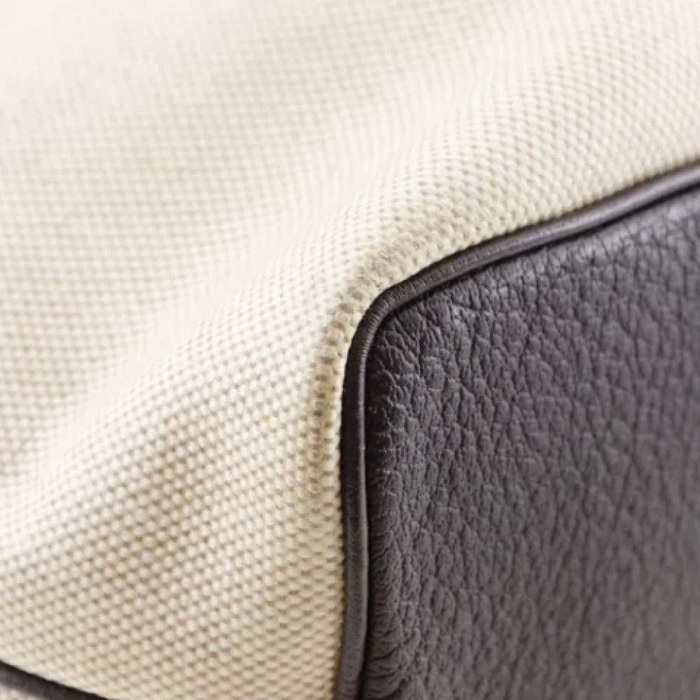 Hermès Vintage Pre-owned Fabric shoulder-bags Beige Dames
