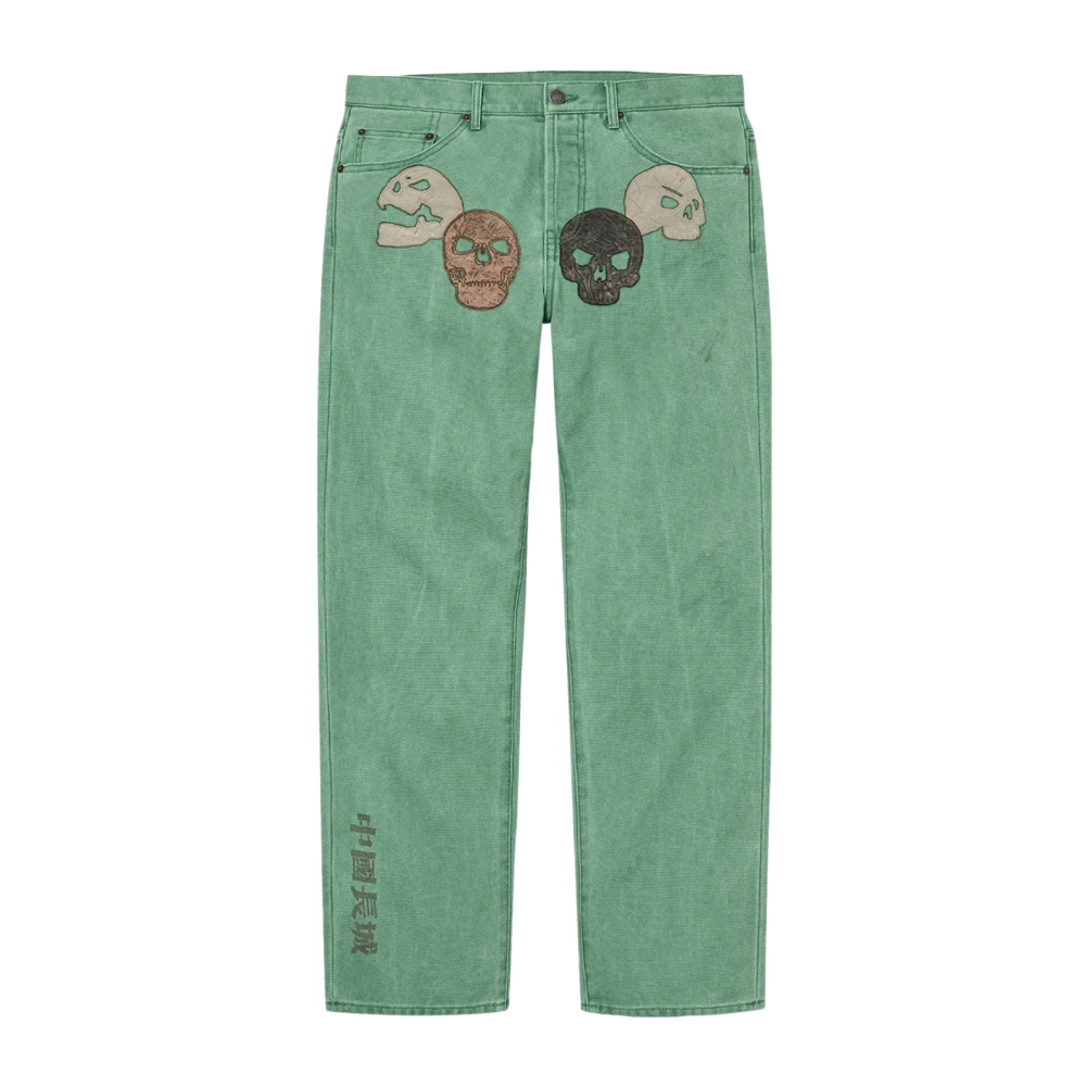 Supreme Chinese Muur Canvas Groene Jeans Green Heren