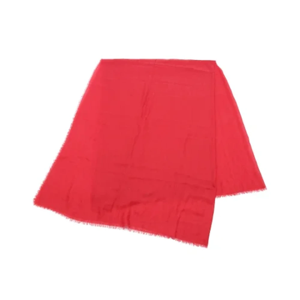Dior Vintage Pre-owned Cashmere scarves Red Dames