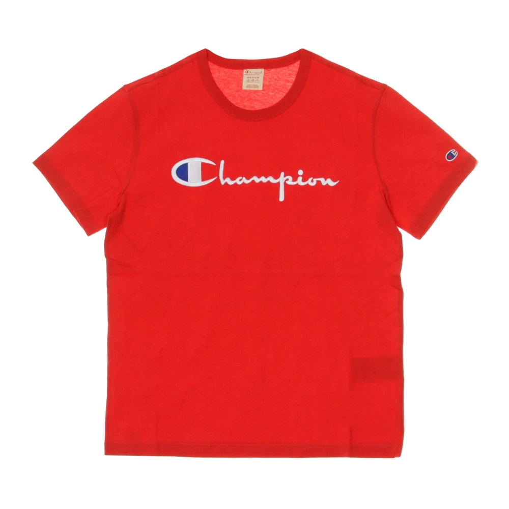 Champion Rode Crewneck Tee voor Mannen Red Heren