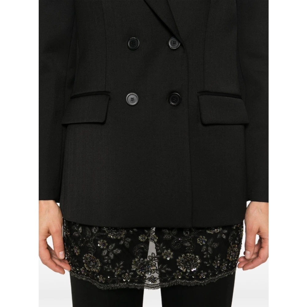 Semicouture Zwarte Alessia Stijlvolle Jurk Black Dames