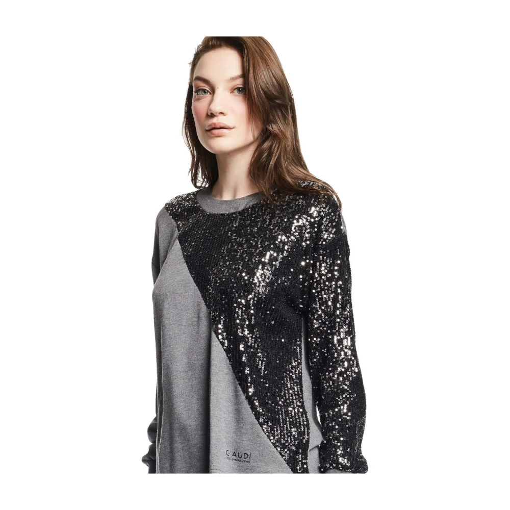 Gaudi Sweatshirt met ronde hals Gray Dames