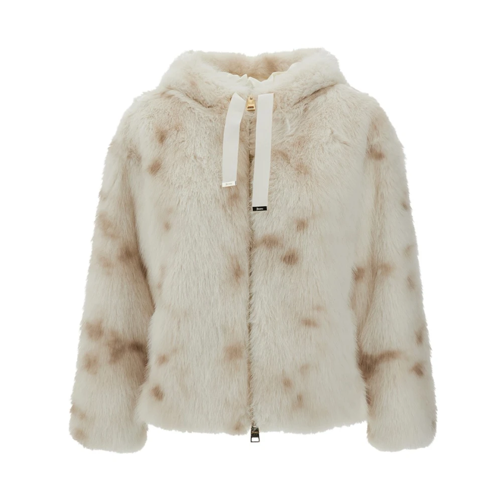 Herno Women's Nude & Neutrals Faux Fur Lynx-Effect Jacket - Image 2