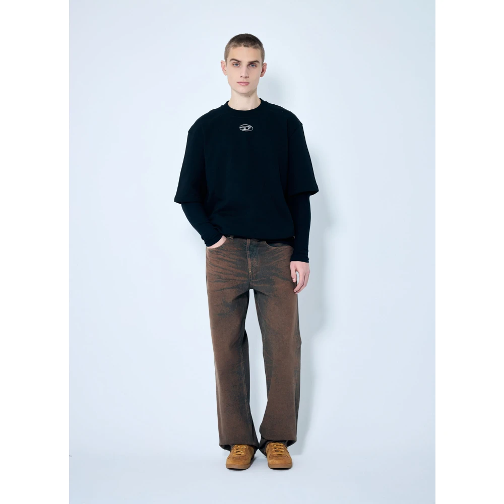 Diesel D-Macro S3 Geverfde Finish Jeans Brown Heren
