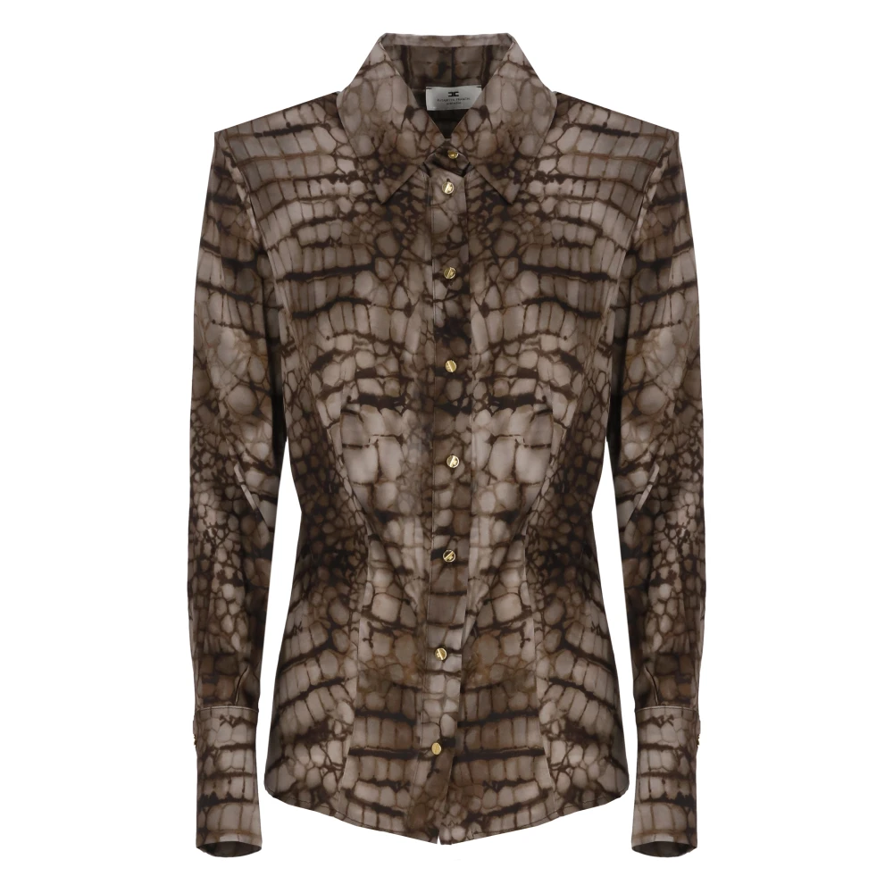 Elisabetta Franchi Multicolor Shirts, Female, 2XS, Alligator Print Shirt