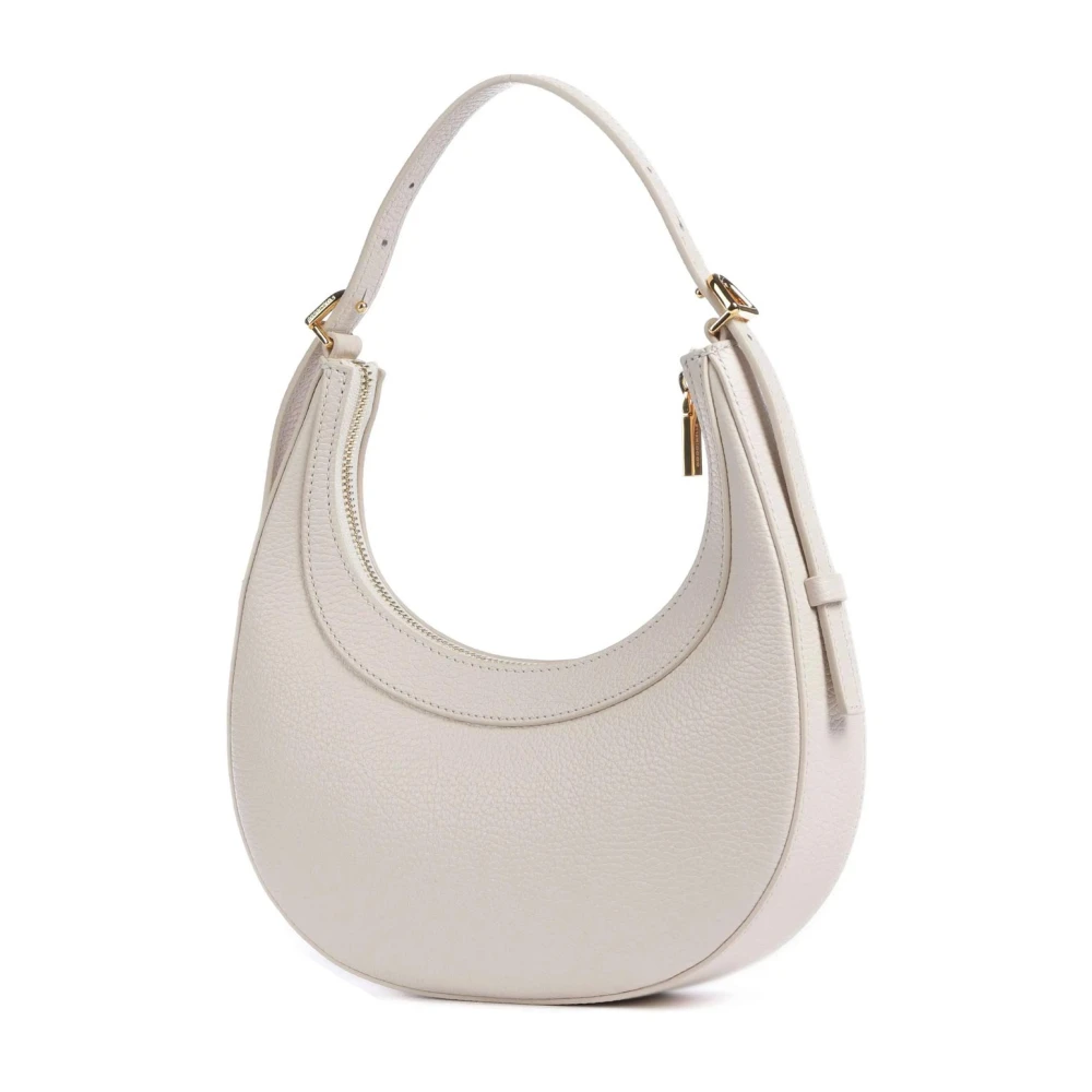 Coccinelle Leren Schouder Crossbody Tas White Dames