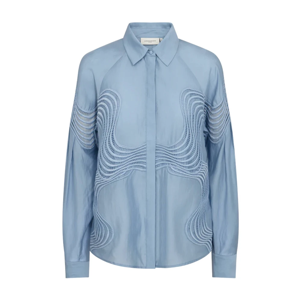 Copenhagen Muse Blouse Lange Mouw Shirt Blue Dames