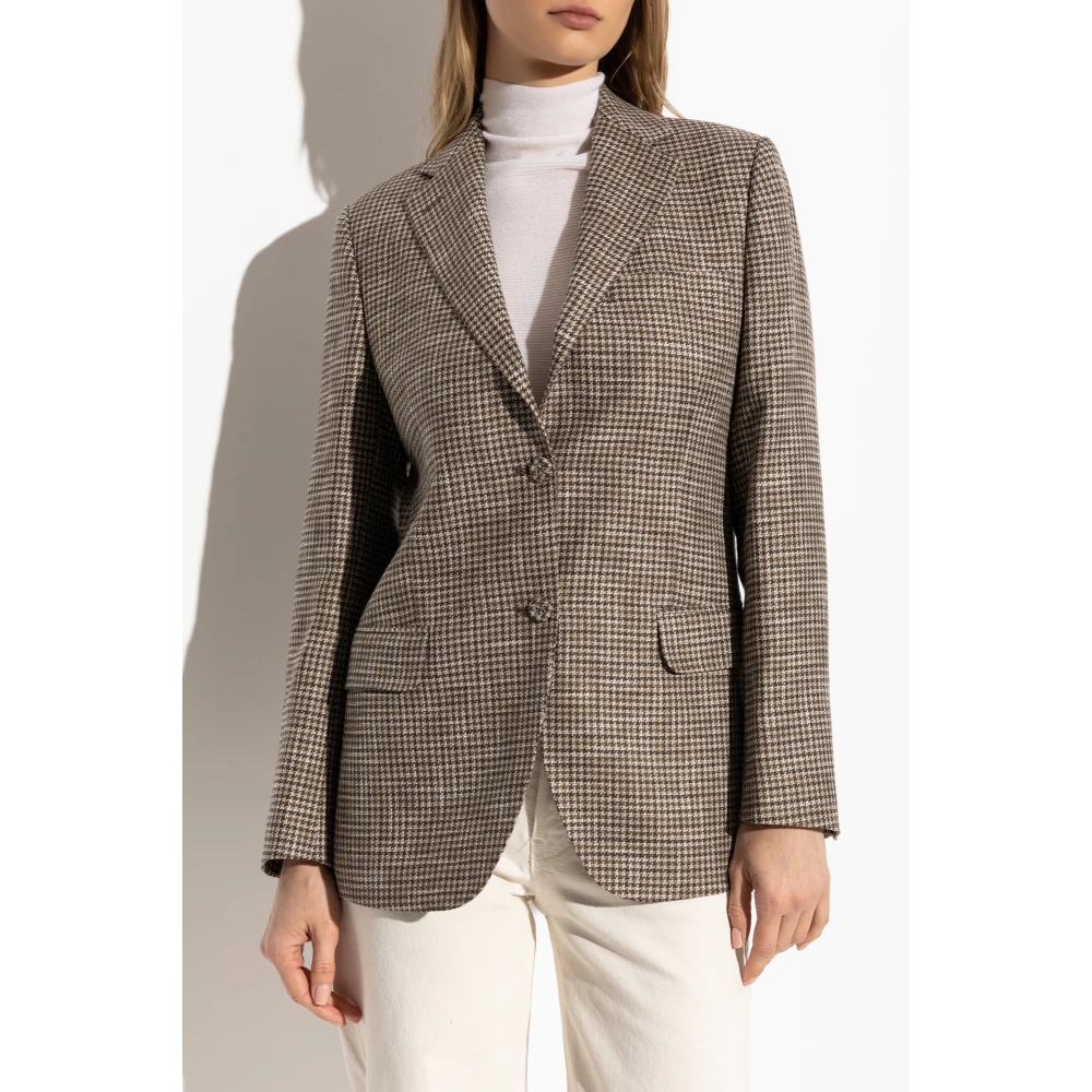 Officine Générale Geruite blazer Beige Dames