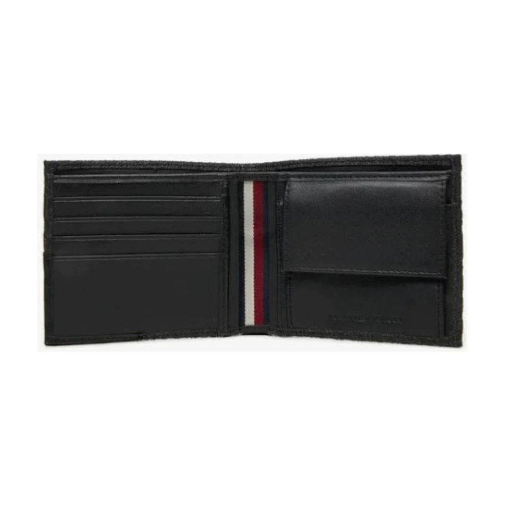 Tommy Hilfiger Heren Monogram Portemonnee met Muntvak Black Heren