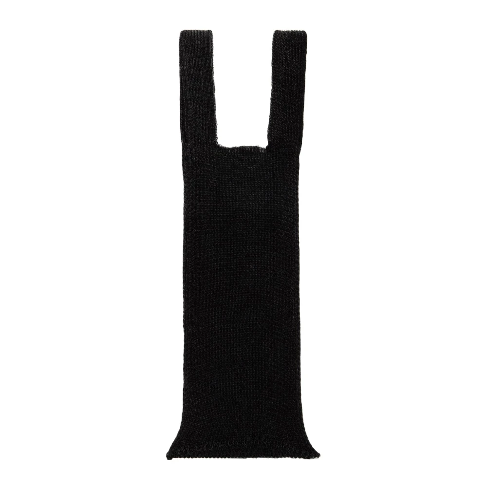 A. Roege Hove Women's Black Ribbed-Knit Totebag