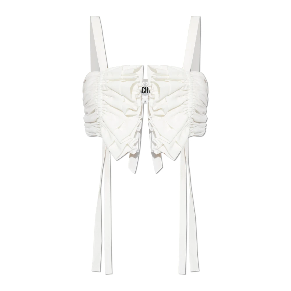 Moschino Korte top met bandjes White Dames