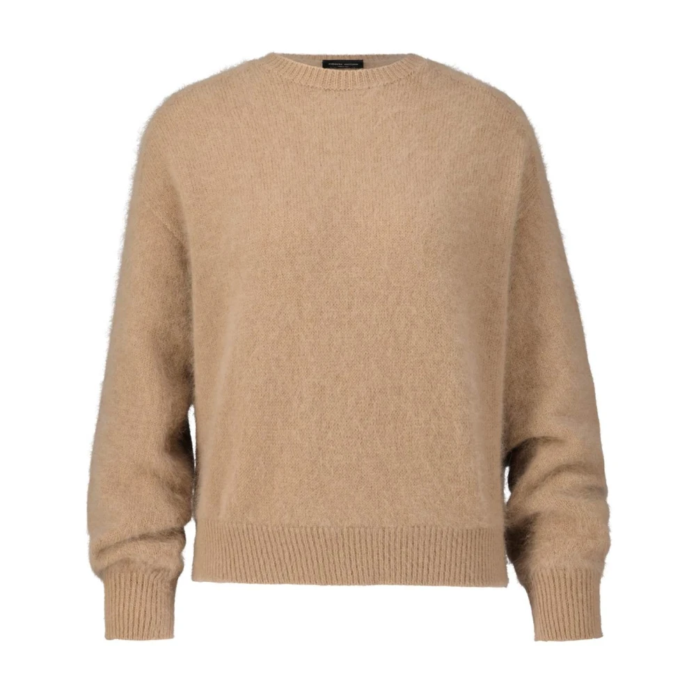 Roberto Collina Angora-Mix Gebreide Trui Brown Dames