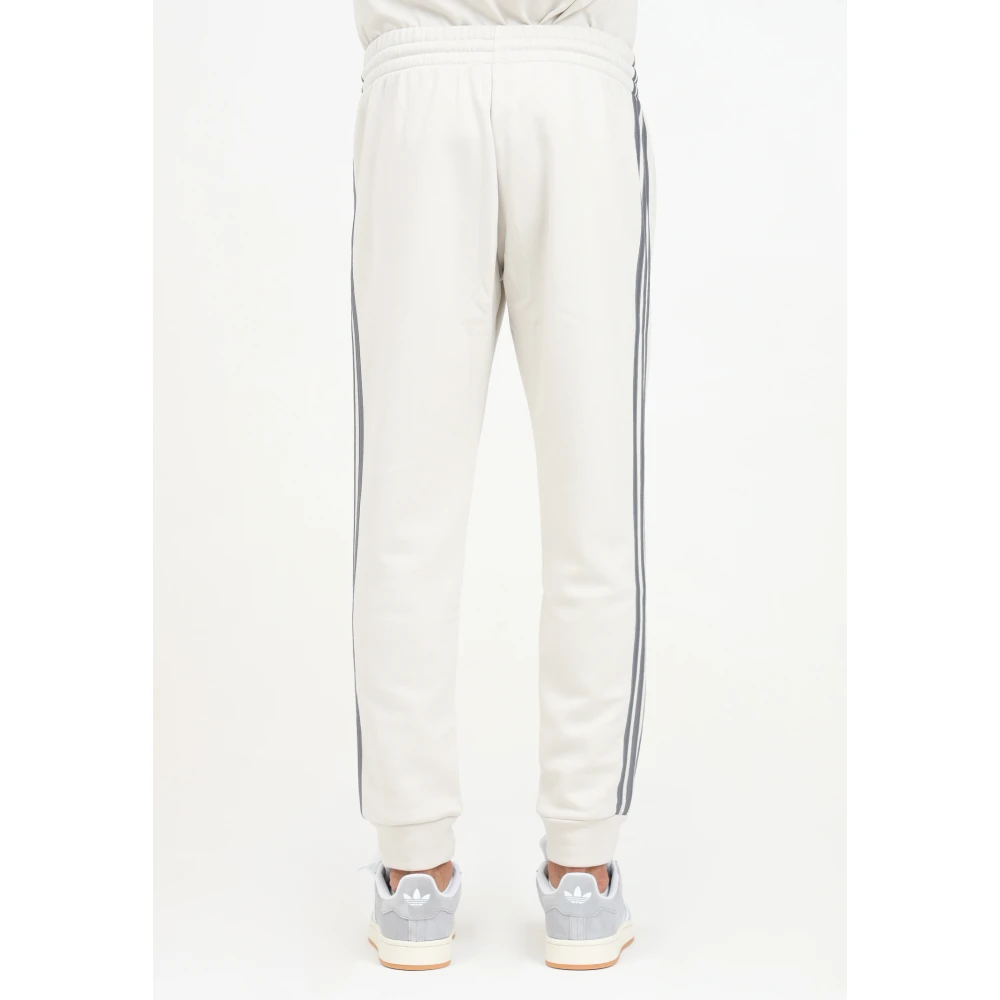 Adidas French Terry Tapered Cuff 3-Stripes Sweatpants White Heren