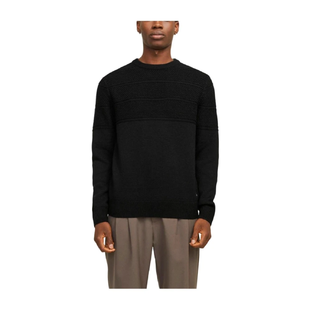 jack & jones Crew Neck Gebreide Trui Black Heren