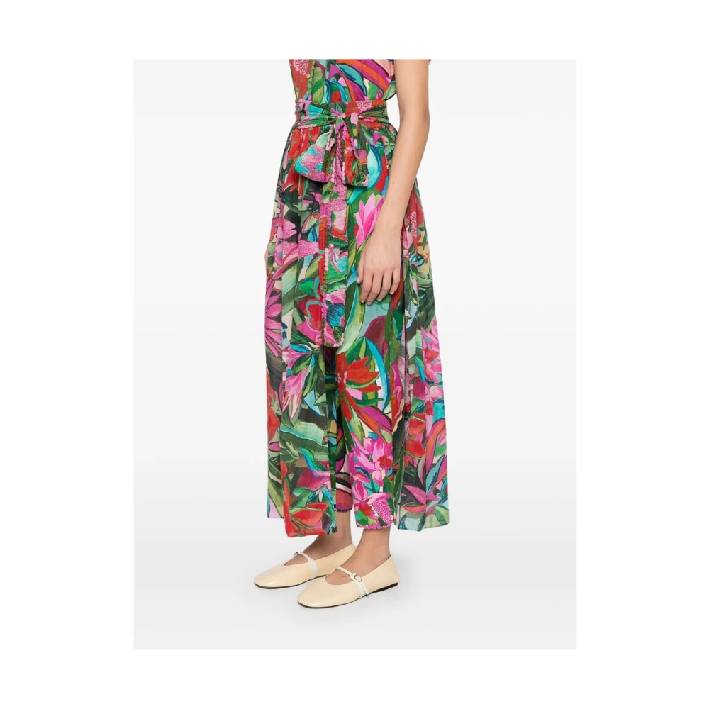 Farm Rio Groene Asperge Gehaakte Rok Multicolor Dames