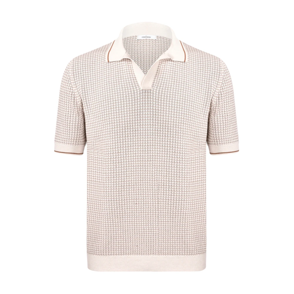 Gran Sasso Uomo Beige Top, L, New,