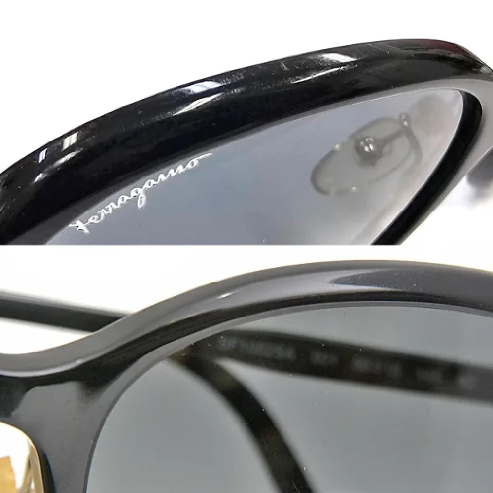 Salvatore Ferragamo Pre-owned Plastic sunglasses Black Dames