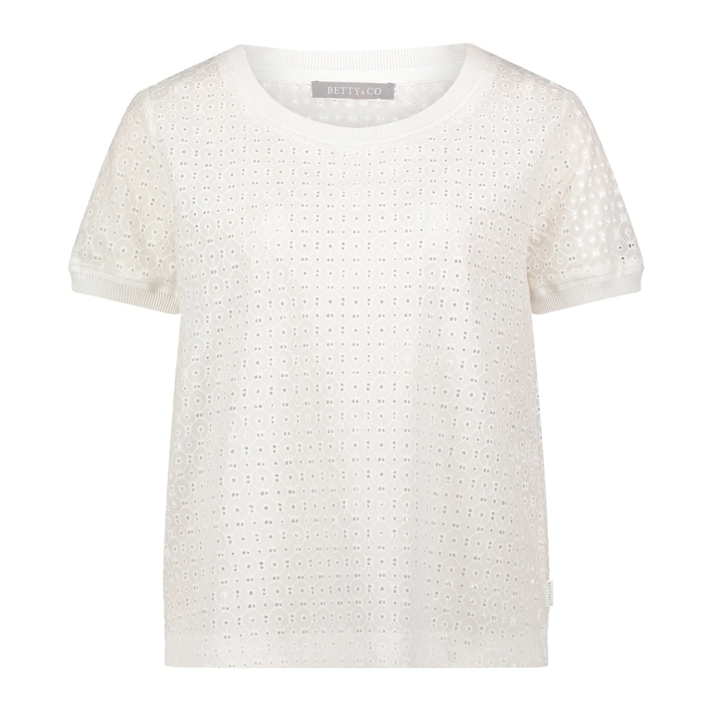 Betty & Co Kanten blouse shirt White Dames