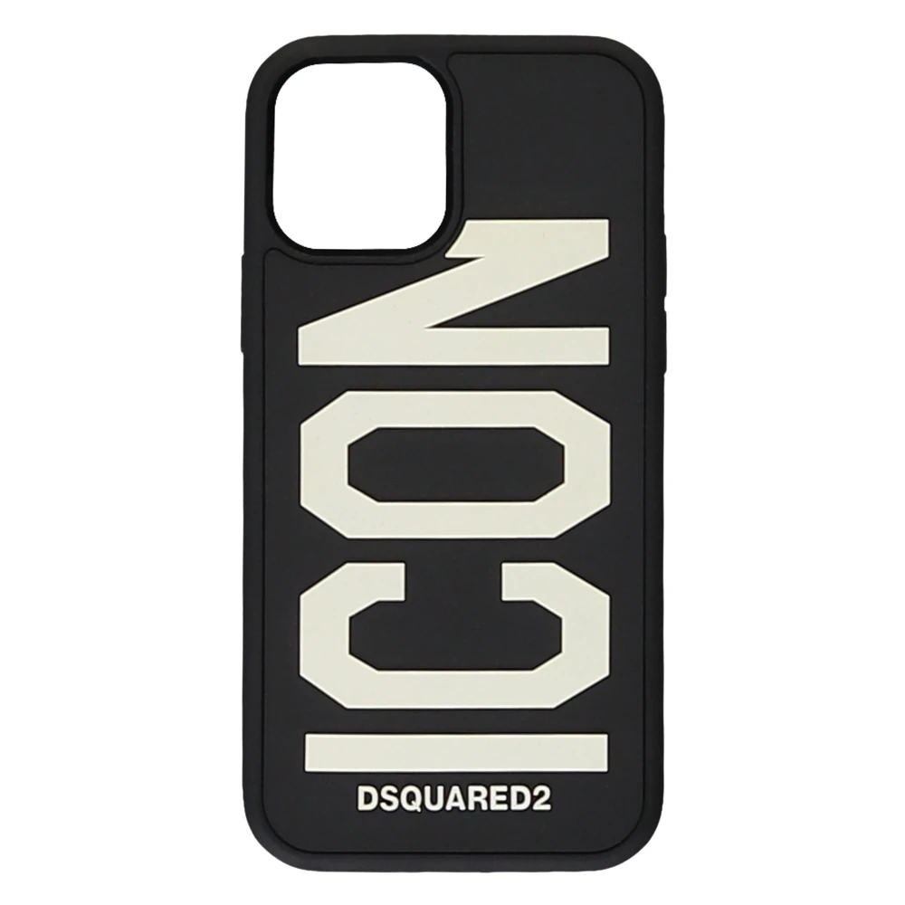 Dsquared2 iPhone 12 PRO Logo Detail Hoesje Black Heren