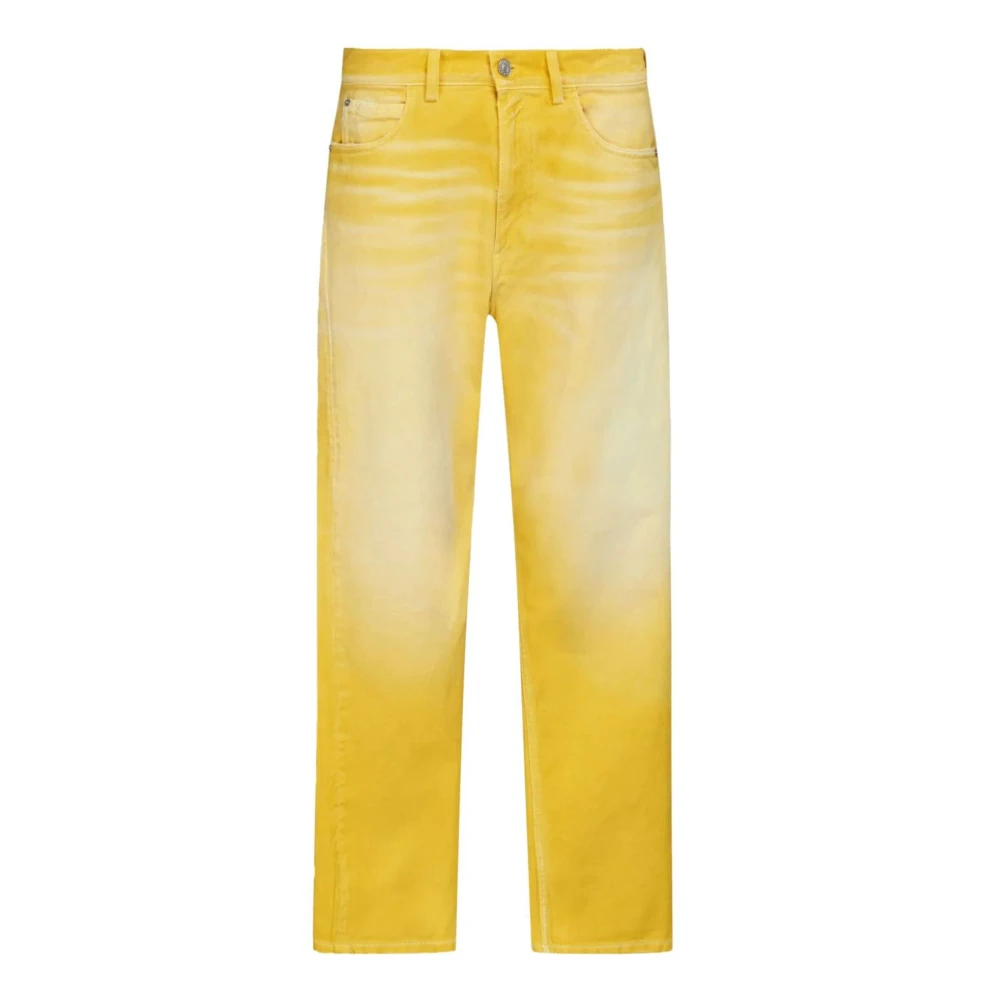 Marni Gele Denim Straight Jeans Yellow Heren