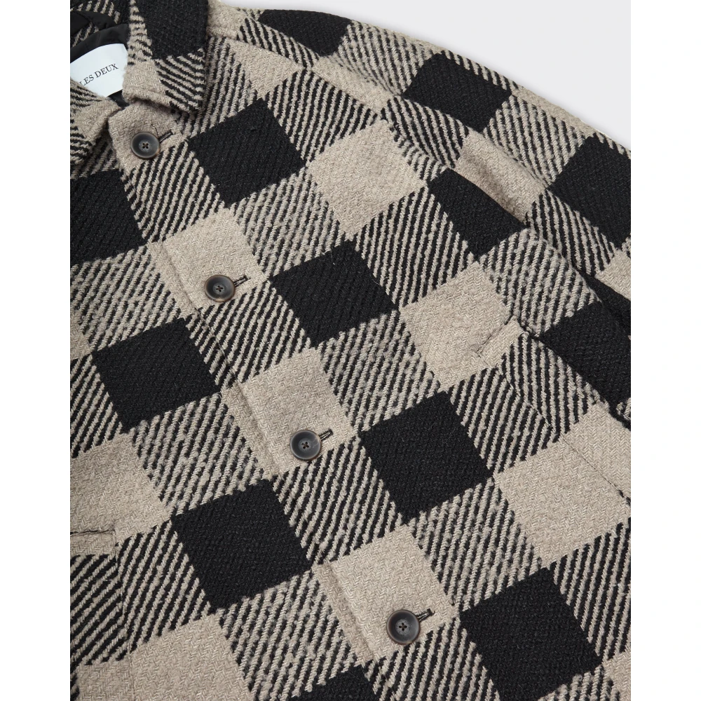 Les Deux Check Beige Nero Jas 3.0 Beige Heren