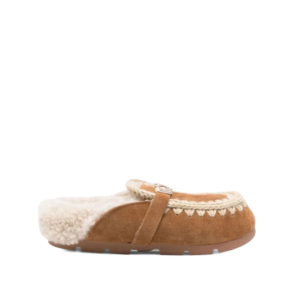 Mou Donna Marrone, Pelle Per Mu.fw431000a Mules In Crosta Winter Bio Slide Logo Marrone (37), Basso, Nessuno, Casual - Immagine 3