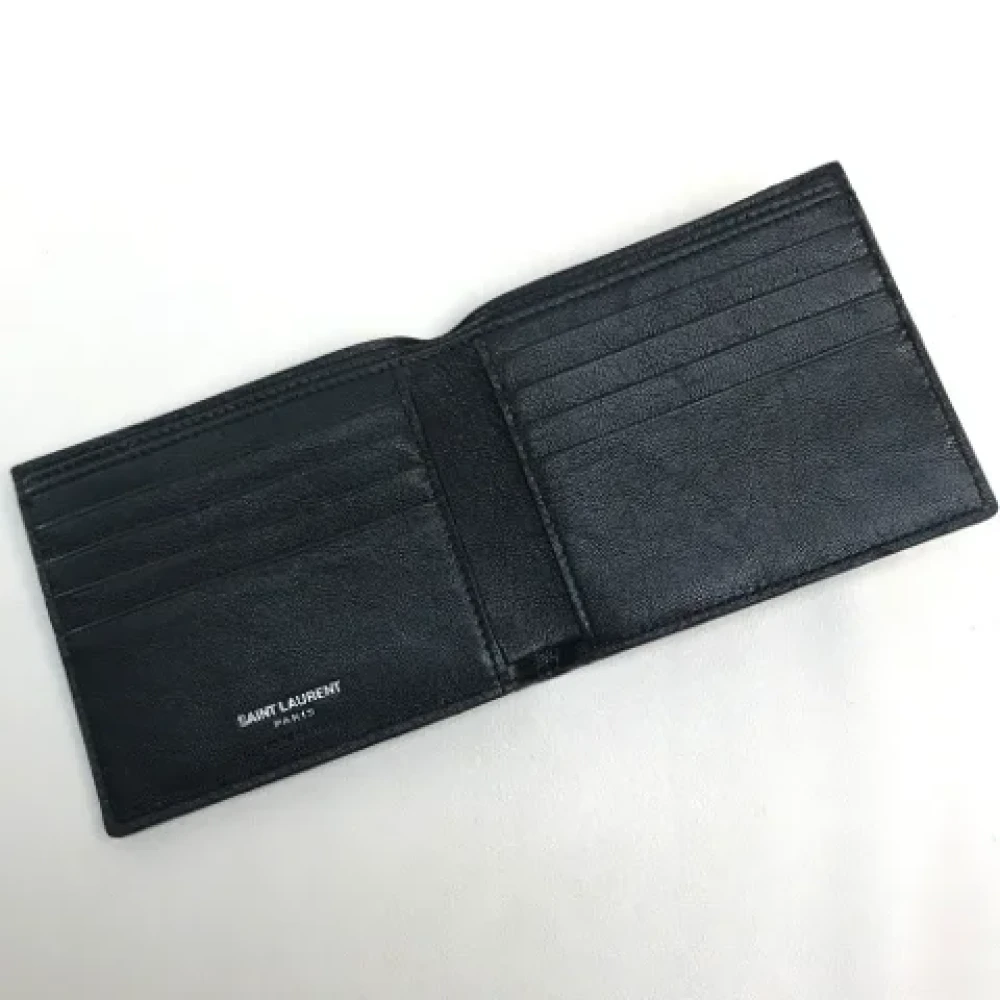 Yves Saint Laurent Vintage Pre-owned Leather wallets Black Heren