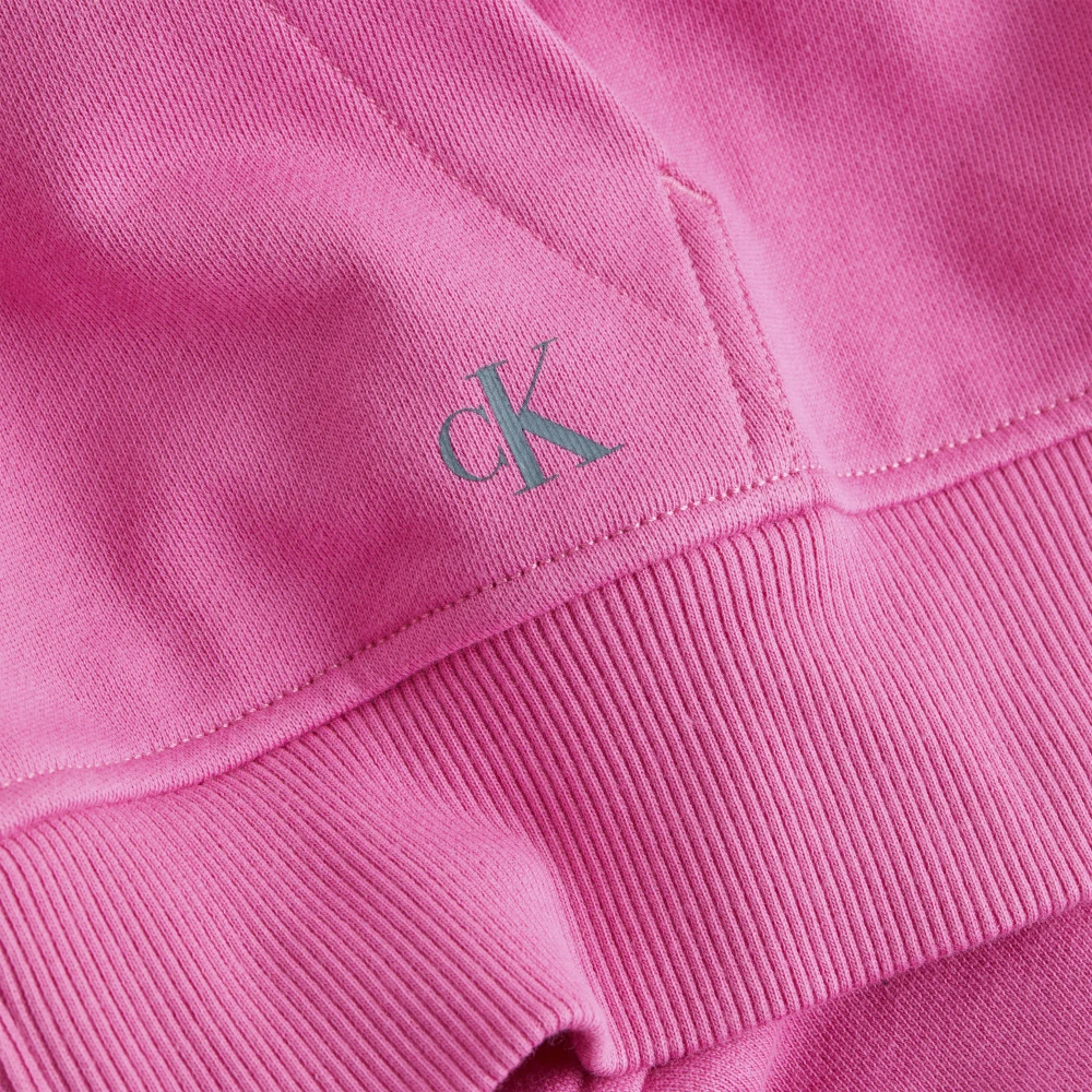 Calvin Klein Stijlvolle Fuchsia Sweater Met Rits Capuchon Pink Dames