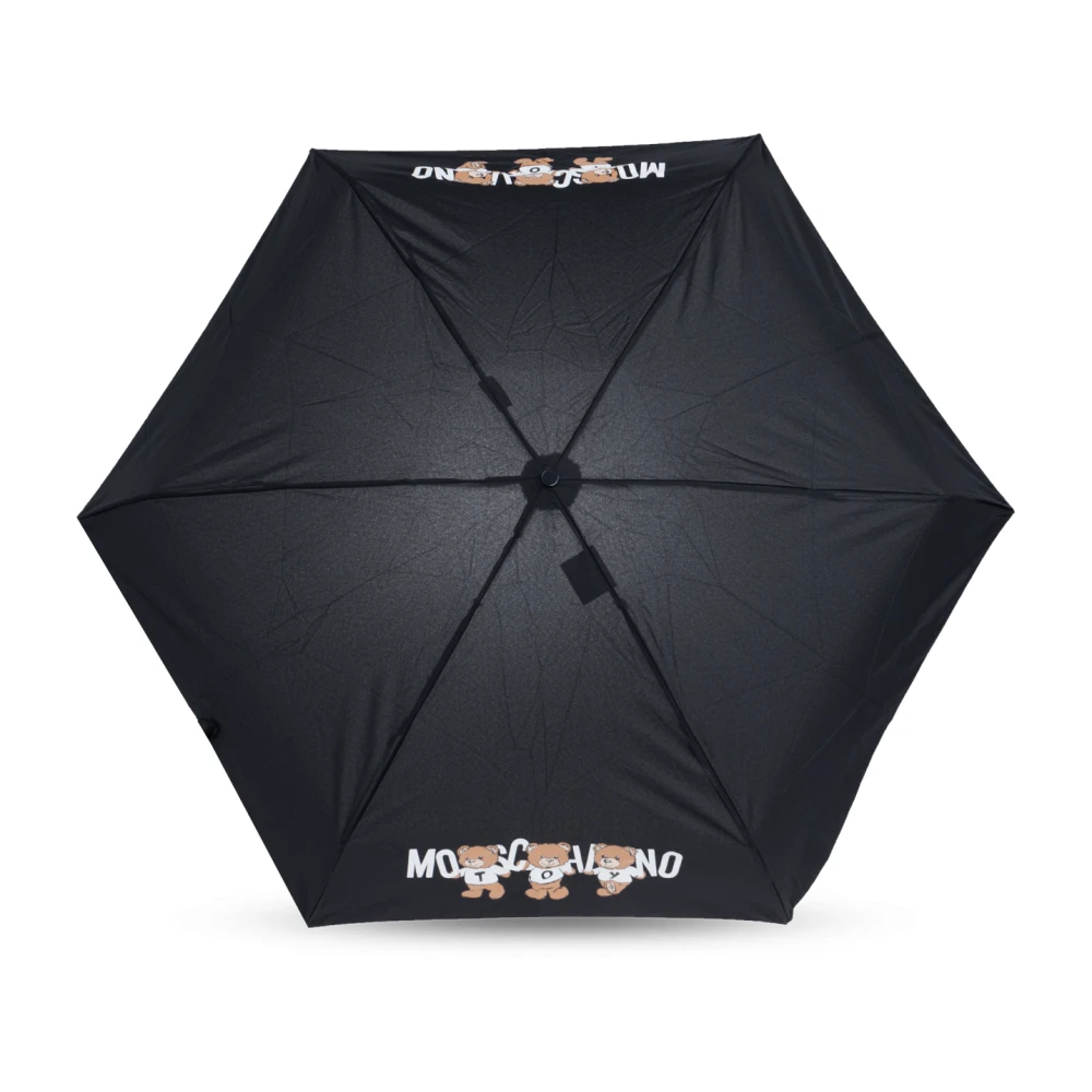 Moschino Paraplu met logo Black Unisex