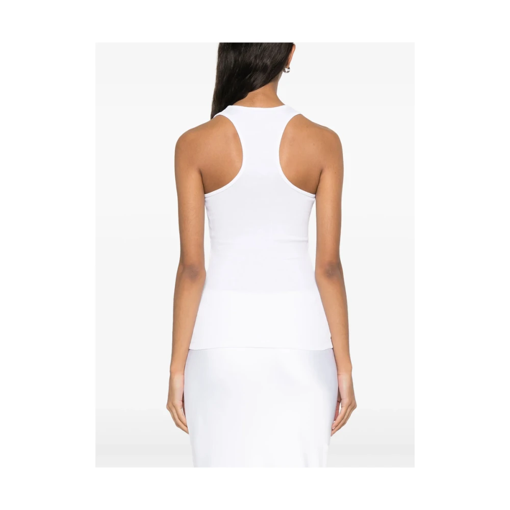 Stella Mccartney Witte Mouwloze Racerback Top White Dames