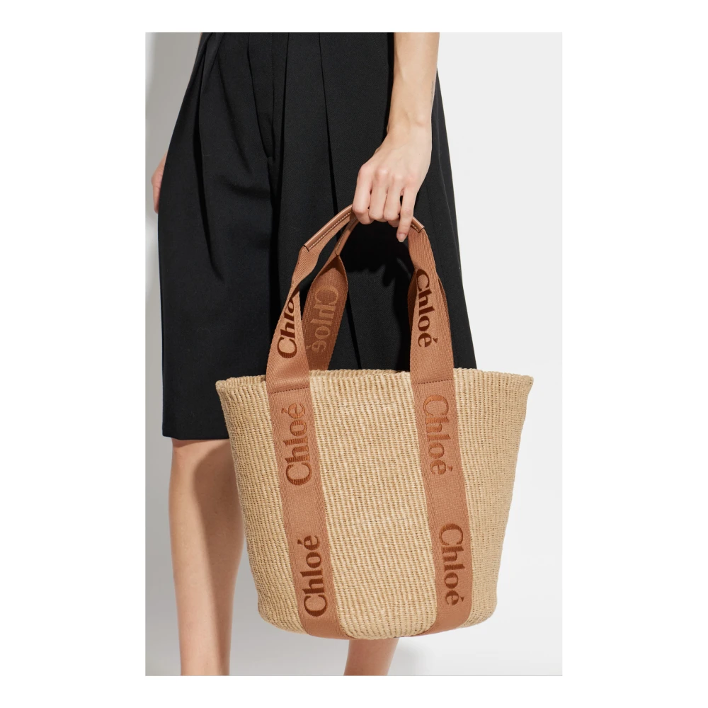Chloe Woody Basket Bag - Dusty Tan - Image 2