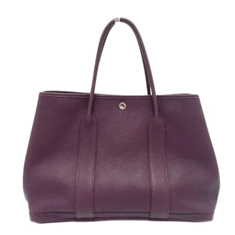 Hermès Vintage Pre-owned Leather shoulder-bags Purple Dames