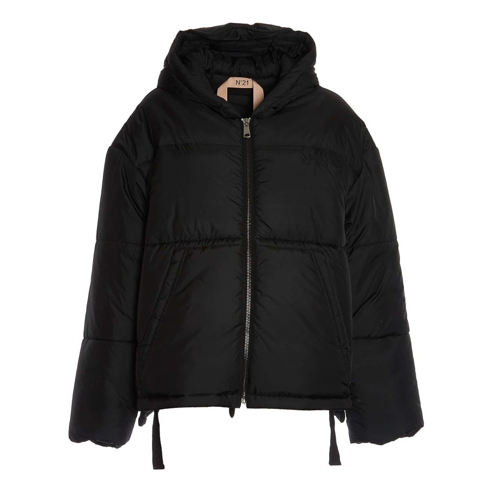 N21 Korte Oversized Donsjas in Nero Black Dames