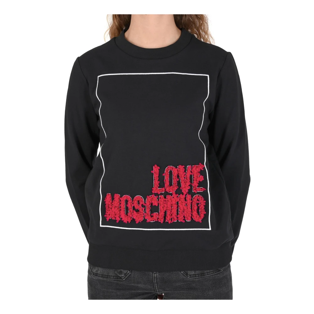 Love Moschino Stijlvol Katoenmix Dames Sweatshirt Black Dames