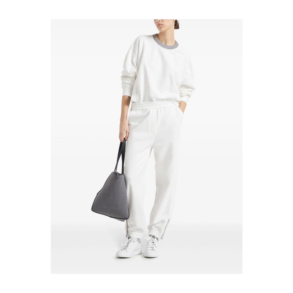 BRUNELLO CUCINELLI Beige Sweaters voor Mannen White Dames